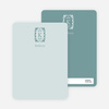 Personal Stationery: Antique Border - Dusty Blue