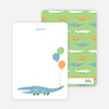Personal Stationery for Alligator or Crocodile Invitation - Dusty Blue