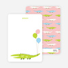 Personal Stationery for Alligator or Crocodile Invitation - Chartreuse