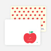 Personal Stationery for Appleseed Winks Modern Baby Announcement - Tomato Red