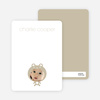 Personal Stationery for Baby in Cuddly Bear Outfit Baby Announcement - Champagne