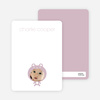 Personal Stationery for Baby in Cuddly Bear Outfit Baby Announcement - Tea Rose
