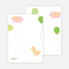 Personal Stationery for Balloon Zoo Modern Birthday Invitations - Periwinkle