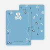 Personal Stationery for Blue Pirate Modern Birthday Invitation - Powder Blue