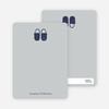 Personal Stationery for Boys’ Shoes Modern Baby Announcement - Silver Grey