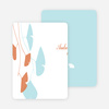 Personal Stationery for Bridal Shower Invitations: Leaves - Aqua