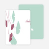 Personal Stationery for Bridal Shower Invitations: Leaves - Mint Green