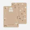 Personal Stationery for Brown Pirate Modern Birthday Invitation - Latte