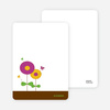 Personal Stationery for Butterflies and Flowers Modern Birthday Invitation - Magenta