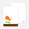 Personal Stationery for Butterflies and Flowers Modern Birthday Invitation - Carrot Orange