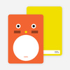 Personal Stationery for Cat Face Modern Birthday Invitation - Carrot