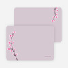 Personal Stationery for Cherry Blossom Modern Baby Announcement - Royal Purple