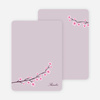 Personal Stationery for Cherry Blossom Modern Baby Announcement - Royal Purple