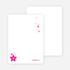 Personal Stationery for Floral Baptism Invitations - Fuchsia