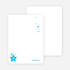 Personal Stationery for Floral Baptism Invitations - Royal Blue