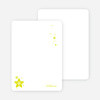 Personal Stationery for Floral Baptism Invitations - Neon Green