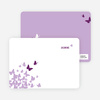 Personal Stationery for Flying Butterfly Modern Birthday Invitation - Magenta