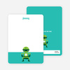 Personal Stationery for Green Avenger Super Hero Birthday Invitation - Aquamarine