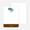 Personal Stationery for Kids Modern Birthday Invitations Featuring Skip the Dog - Periwinkle