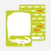 Personal Stationery for Later Alligator Modern Birthday Invitation - Chartreuse
