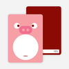 Personal Stationery for Little Piggy Birthday Invitation - Salmon