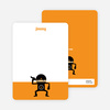Personal Stationery for Modern Ninja Kids Birthday Invitation - Tangerine