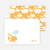 Personal Stationery for Modern Whale Spout Birthday Invitation - Apricot
