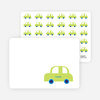 Personal Stationery for Not-So-Ferrari Like Car Baby Announcement - Neon Green