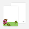 Personal Stationery for Orange Ladybug Modern Birthday Invitation - Apple Green