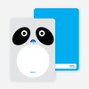 Personal Stationery for Panda Birthday Invitation - Light Silver