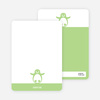 Personal Stationery for Penguin 1st Birthday Photo Invitation - Pistachio