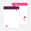 Personal Stationery for Rustic Floral Photo Baby Announcement - Grape