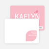 Personal Stationery for Simply Photos: Leaf Modern Baby Announcement - Baby Pink
