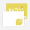 Personal Stationery for Simply Photos: Leaf Modern Baby Announcement - Lemon Chiffon