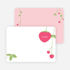 Personal Stationery for Strawberry Modern Baby Announcement - Hot Pink