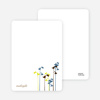 Personal Stationery for Wild Flower Invitation and Announcement - Cadet Blue