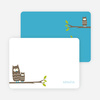 Personal Stationery for Wise Owl Modern Birthday Invitation - White