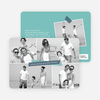 Picture Collage Holiday Photo Card - Blue