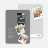 Polaroid Camera Save the Date Photo Cards - Grey