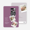 Polaroid Camera Save the Date Photo Cards - Purple