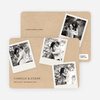 Polaroid Save the Date Cards with 4 Photos - Brown Corrugate