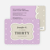 Polka Dot Themed Birthday Party Invitations - Purple