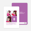 Polka Dot Three Photo Birthday Party Invites - Purple