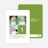Polka Dot Three Photo Birthday Party Invites - Brown