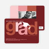 Pop Art Inspired Graduation Invitations - Sangria