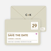 Postcard Inspired Save the Date Cards - Seashell