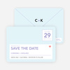 Postcard Inspired Save the Date Cards - Powder Blue