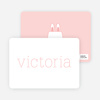 Rabbit Stripe Stationery and Note Cards - Carnation