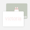 Rabbit Stripe Stationery and Note Cards - Cotton Candy