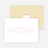 Rabbit Stripe Stationery and Note Cards - Cotton Candy
